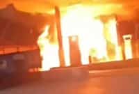 آتش سوزی در یک جایگاه عرضه سوخت در مسجدسلیمان