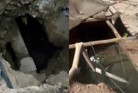 حفره های بزرگ در لالی؛ موشک یا شهاب سنگ اصابت کرده است!؟ 